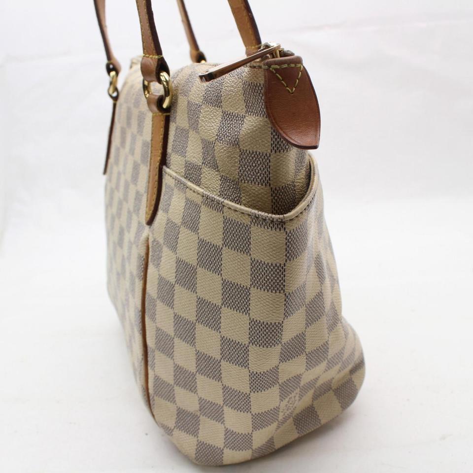 Louis Vuitton Totally Pm Zip 869131 White Damier Azur Canvas Tote For Sale 1