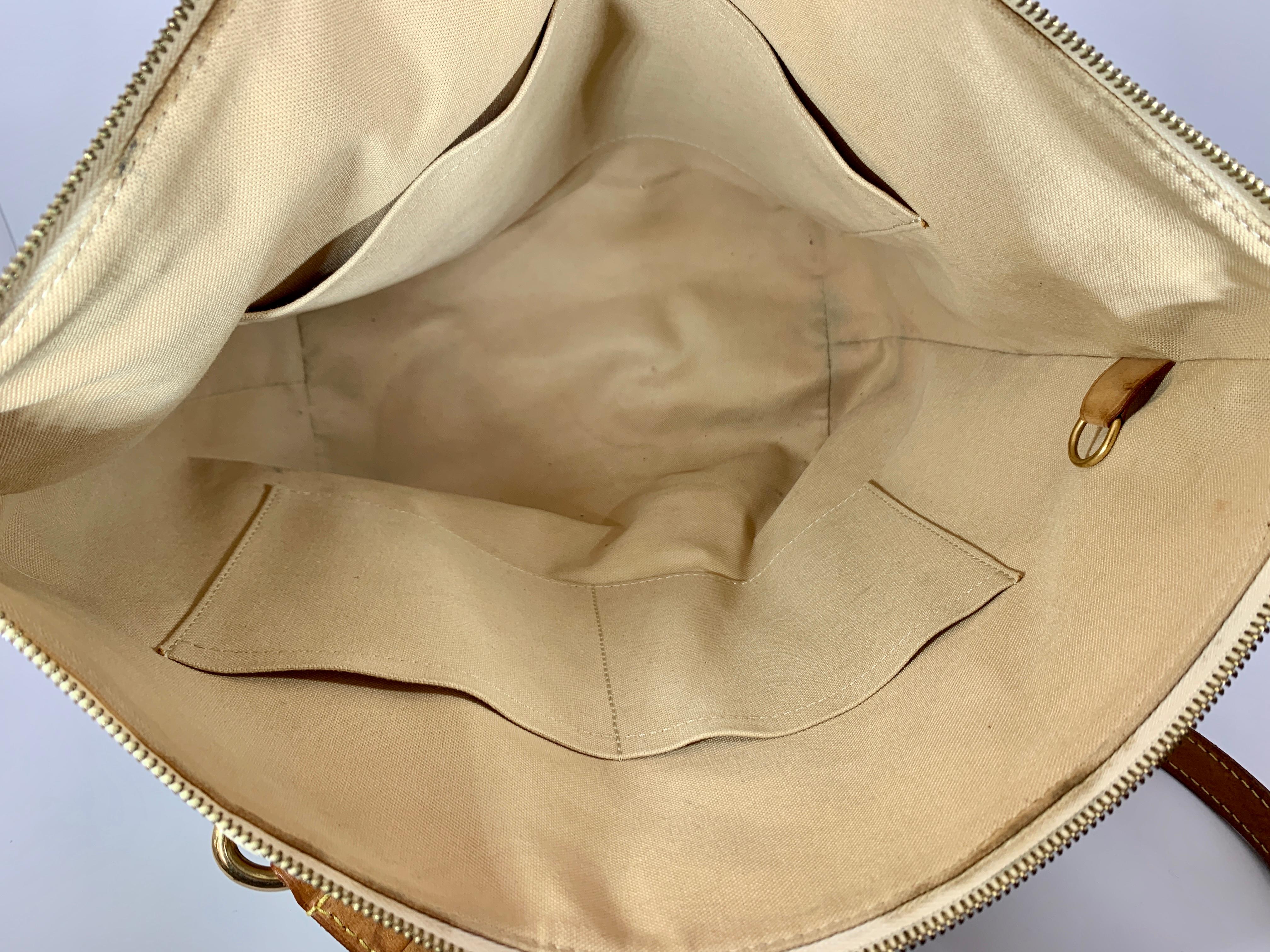 Women's LOUIS VUITTON Tote Bag Totally MM White Damier Azur Shoulder Bag