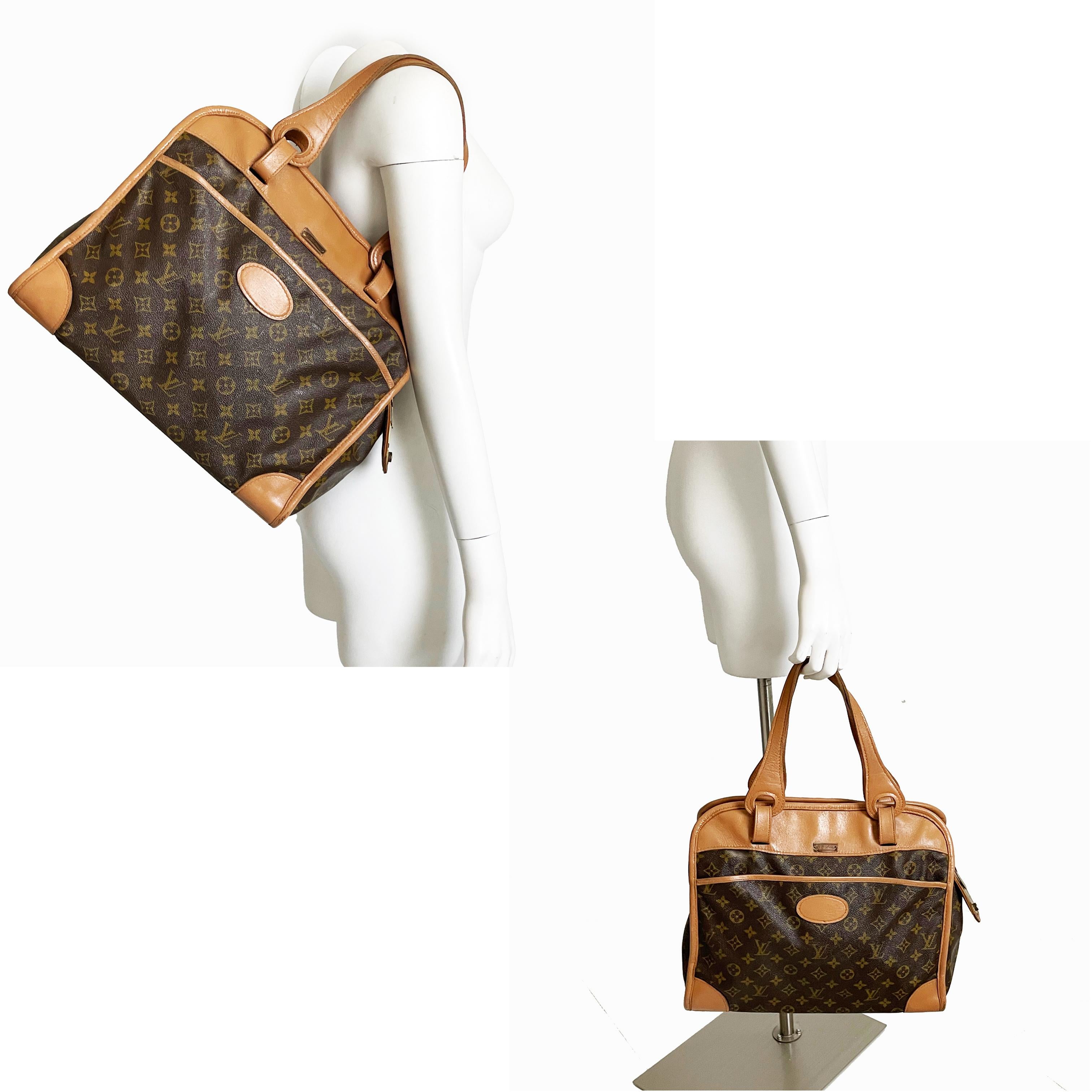 Louis Vuitton Tote Bag Travel Carry On French Luggage Co Saks 5th Ave Vintage  im Angebot 1