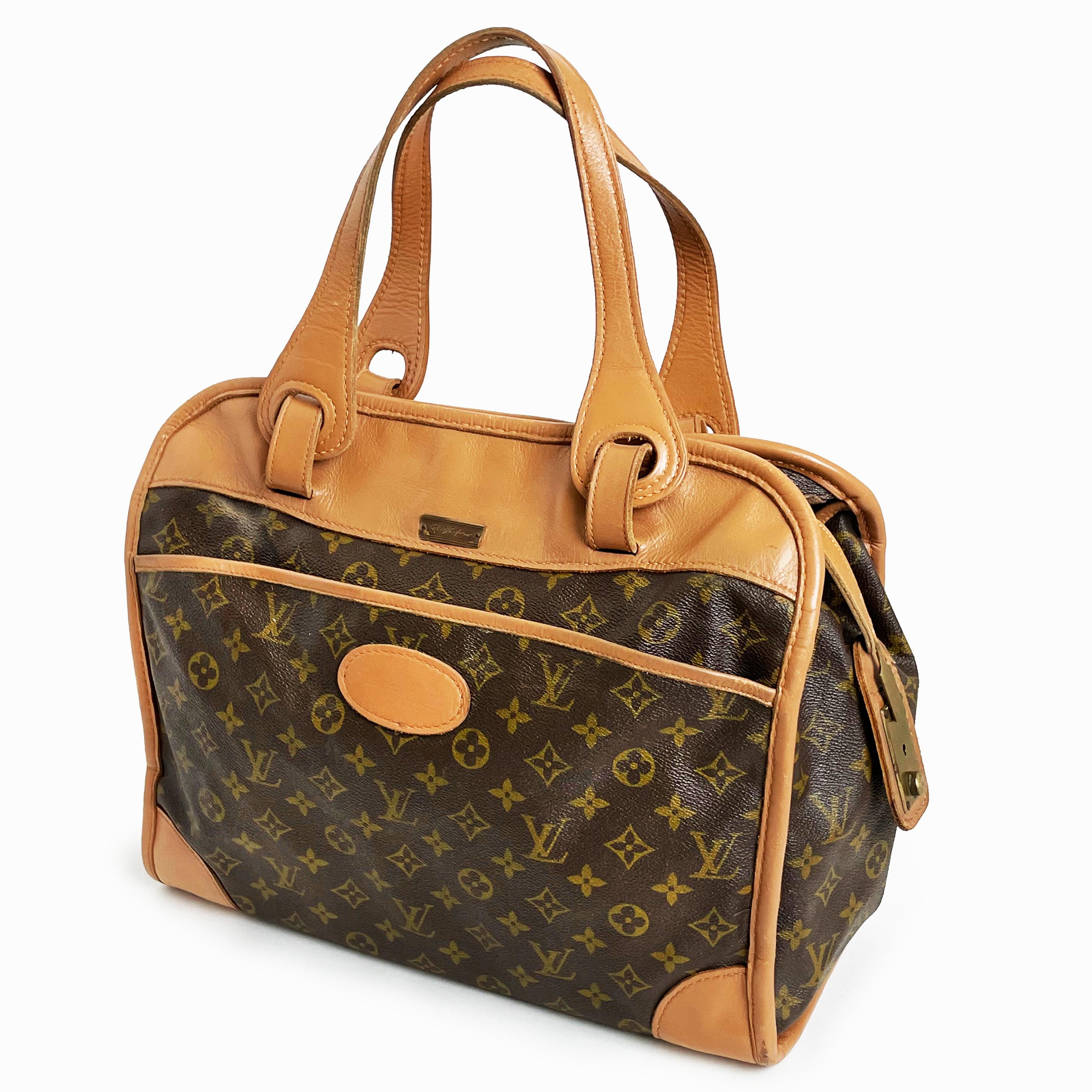 Louis Vuitton Tote Bag Travel Carry On French Luggage Co Saks 5th Ave Vintage  im Angebot 2
