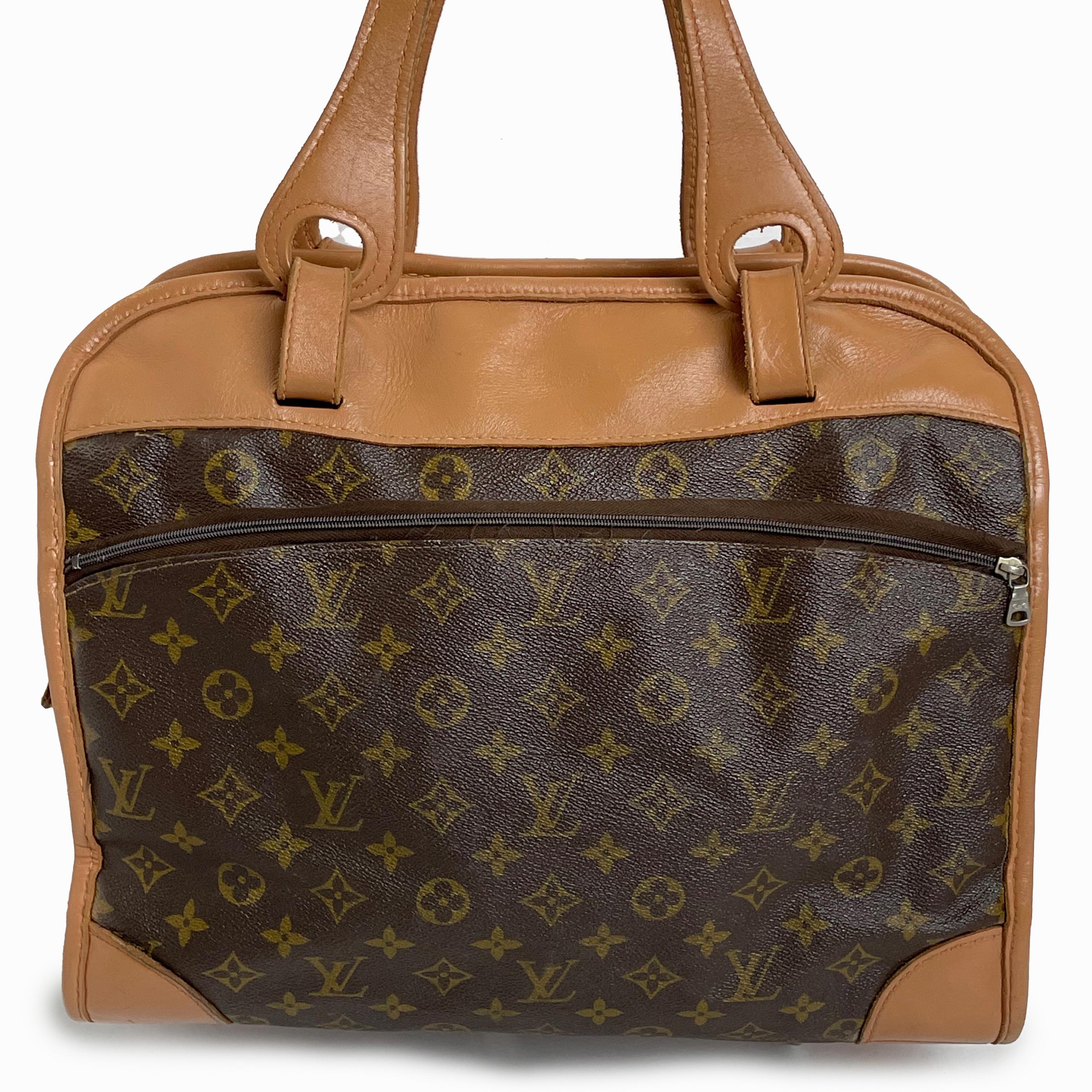 Louis Vuitton Tote Bag Travel Carry On French Luggage Co Saks 5th Ave Vintage  For Sale 4