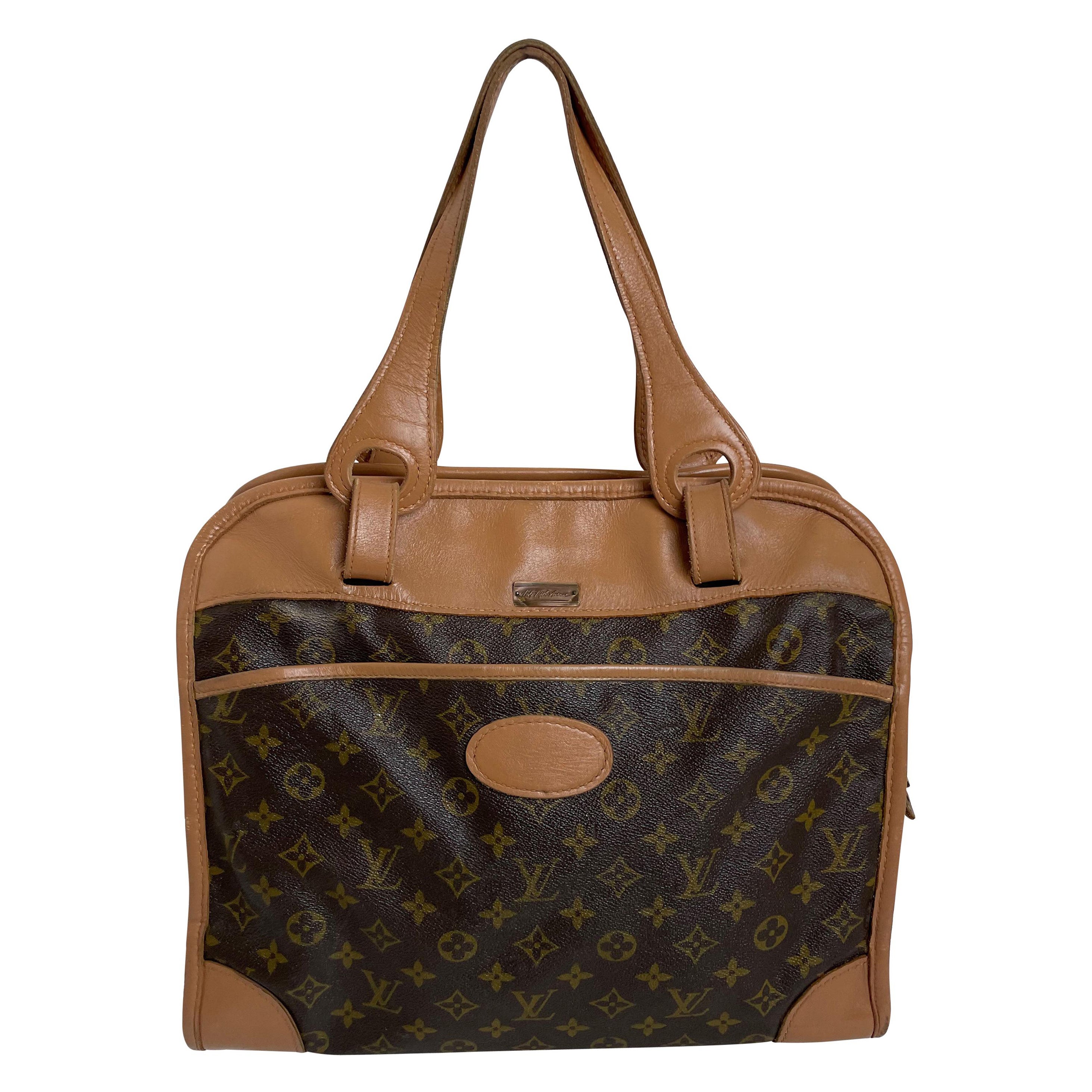 Louis Vuitton Tote Bag Travel Carry On French Luggage Co Saks 5th Ave Vintage  For Sale