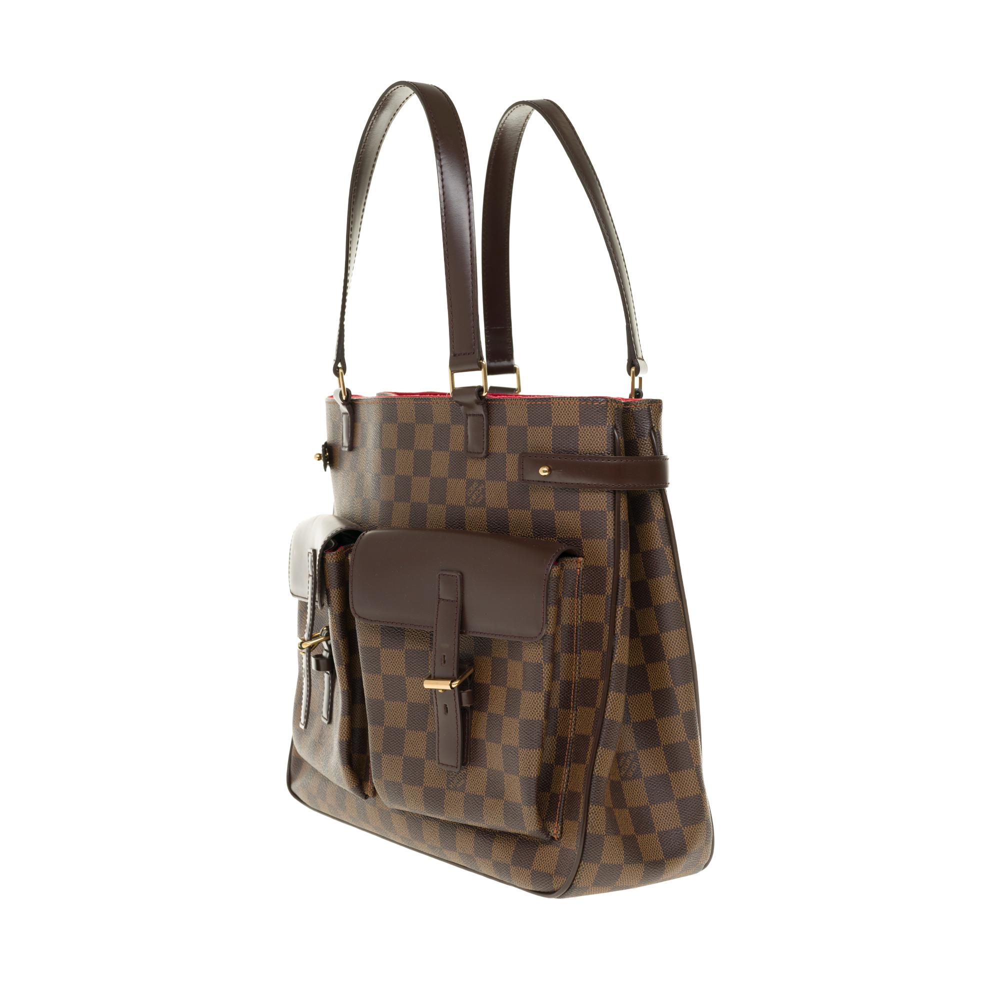 brown checkered bag