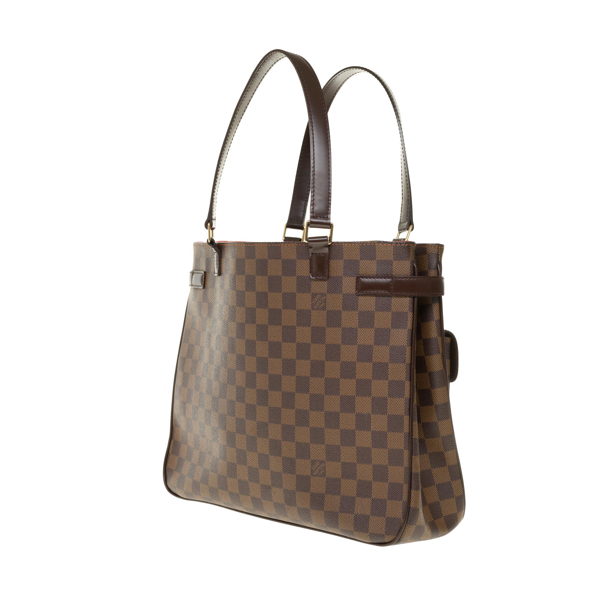 louis vuitton black and brown checkered purse