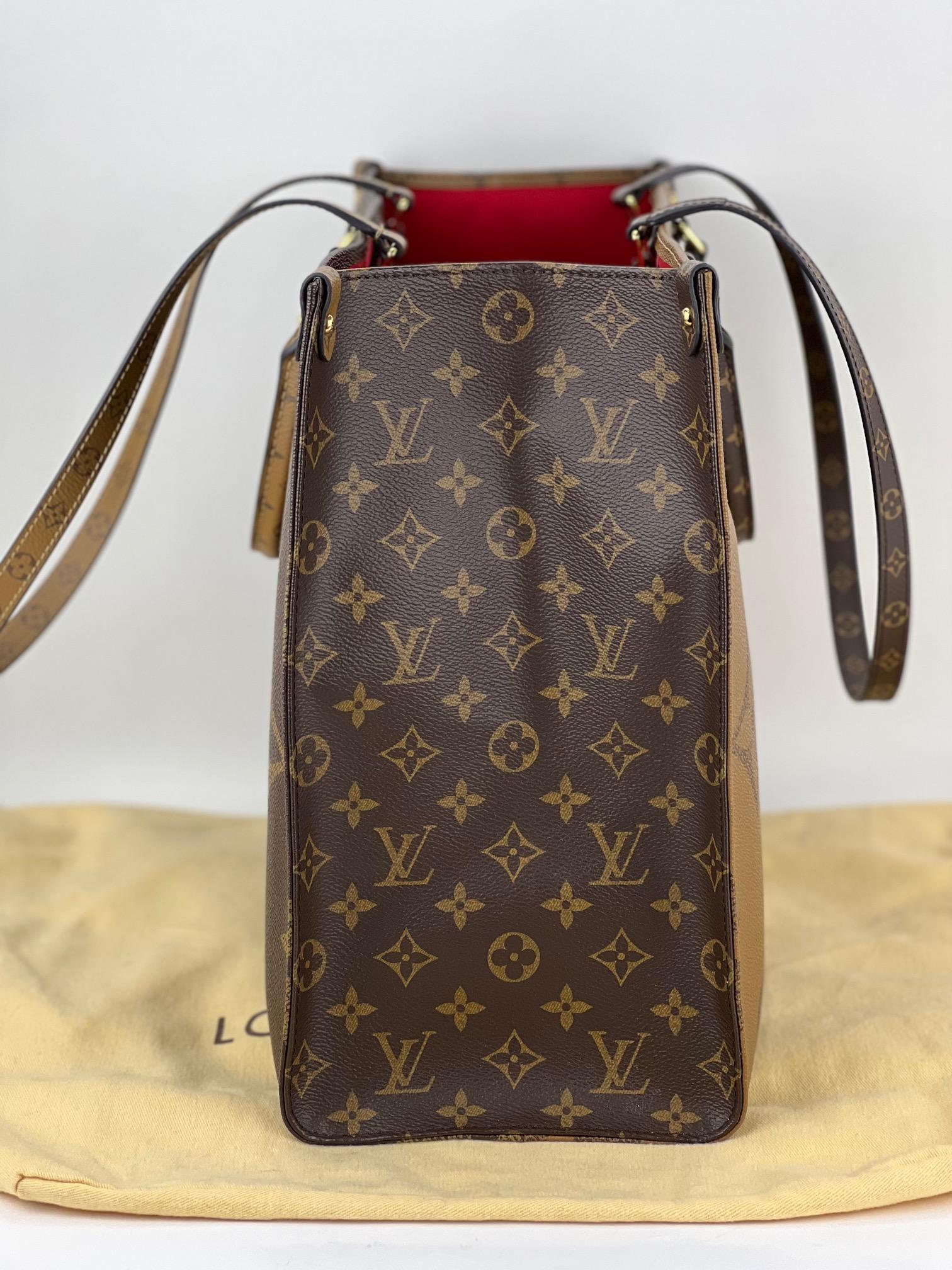 Louis Vuitton Louis Vuitton Tote OntheGo GM Tasche Riesen Monogramm Tragetasche mit zusätzlichem Einsatz (Braun)
