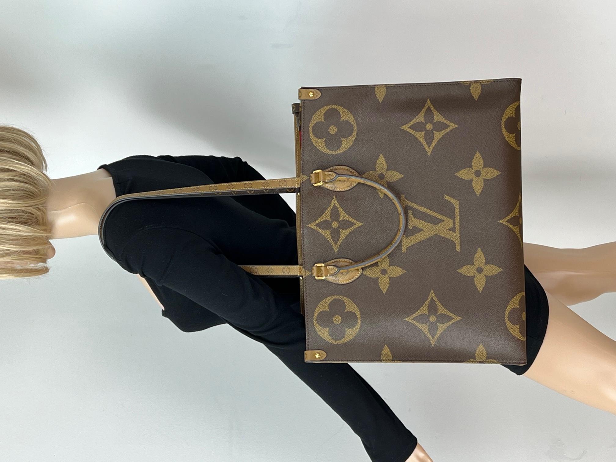 Louis Vuitton Louis Vuitton Tote OntheGo GM Tasche Riesen Monogramm Tragetasche mit zusätzlichem Einsatz 2