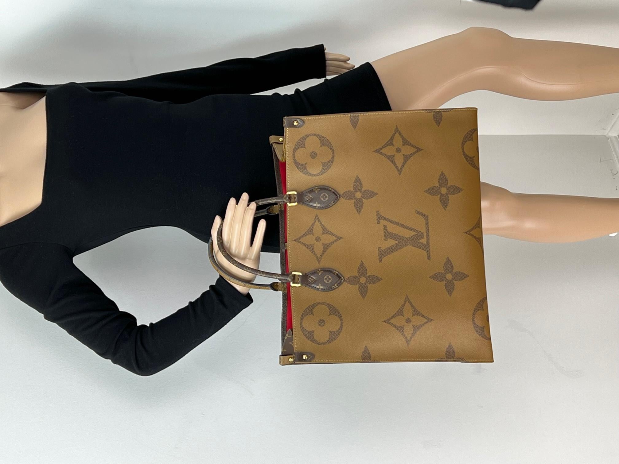 Louis Vuitton Louis Vuitton Tote OntheGo GM Tasche Riesen Monogramm Tragetasche mit zusätzlichem Einsatz 3