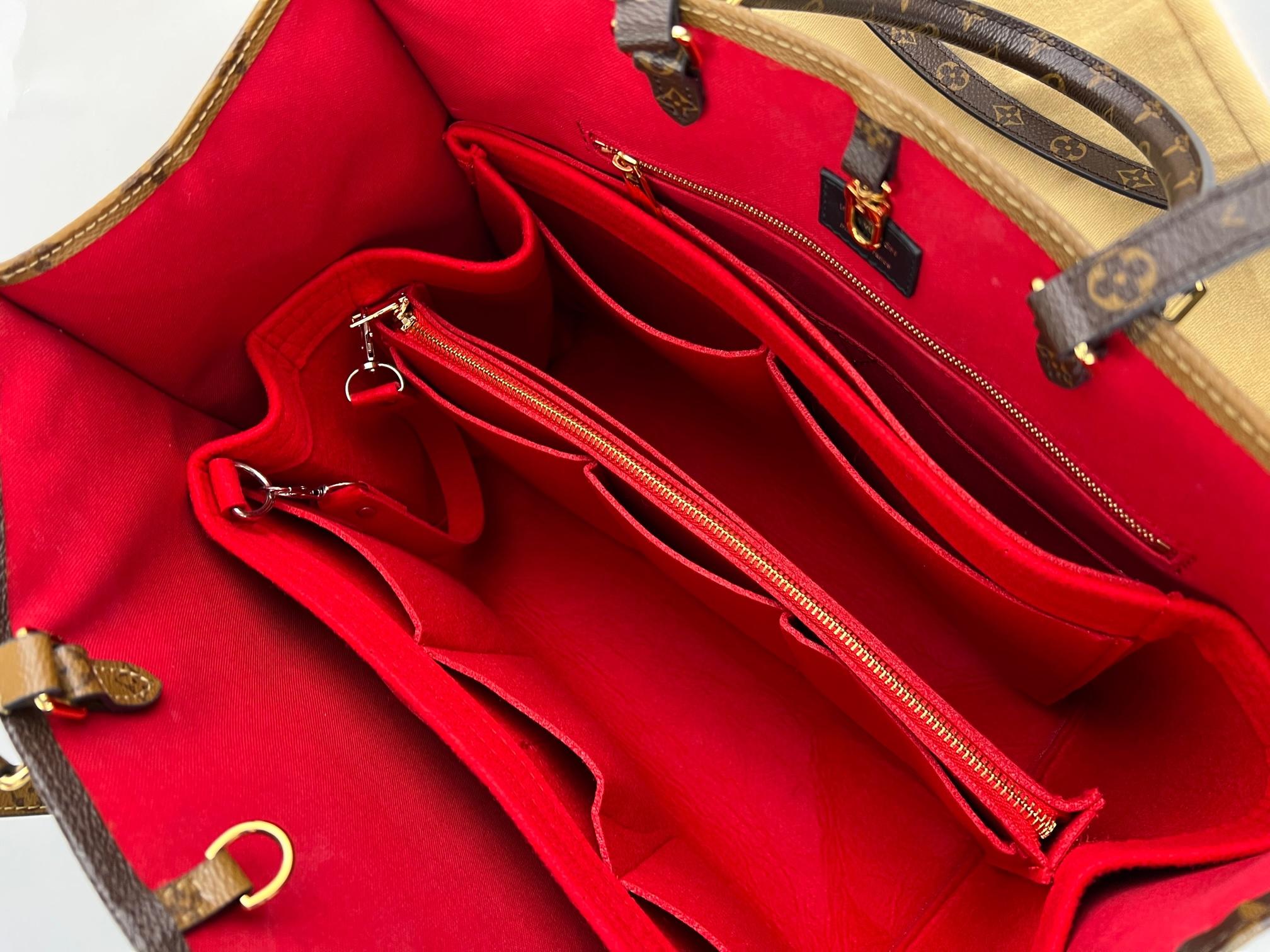 Louis Vuitton Louis Vuitton Tote OntheGo GM Tasche Riesen Monogramm Tragetasche mit zusätzlichem Einsatz 4