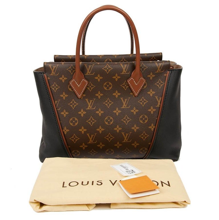 Louis Vuitton W PM Monogram Canvas Tote Bag Burgundy