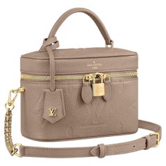 Louis Vuitton Tourterelle Beige Monogram Empreinte Leather Vanity PM Bag