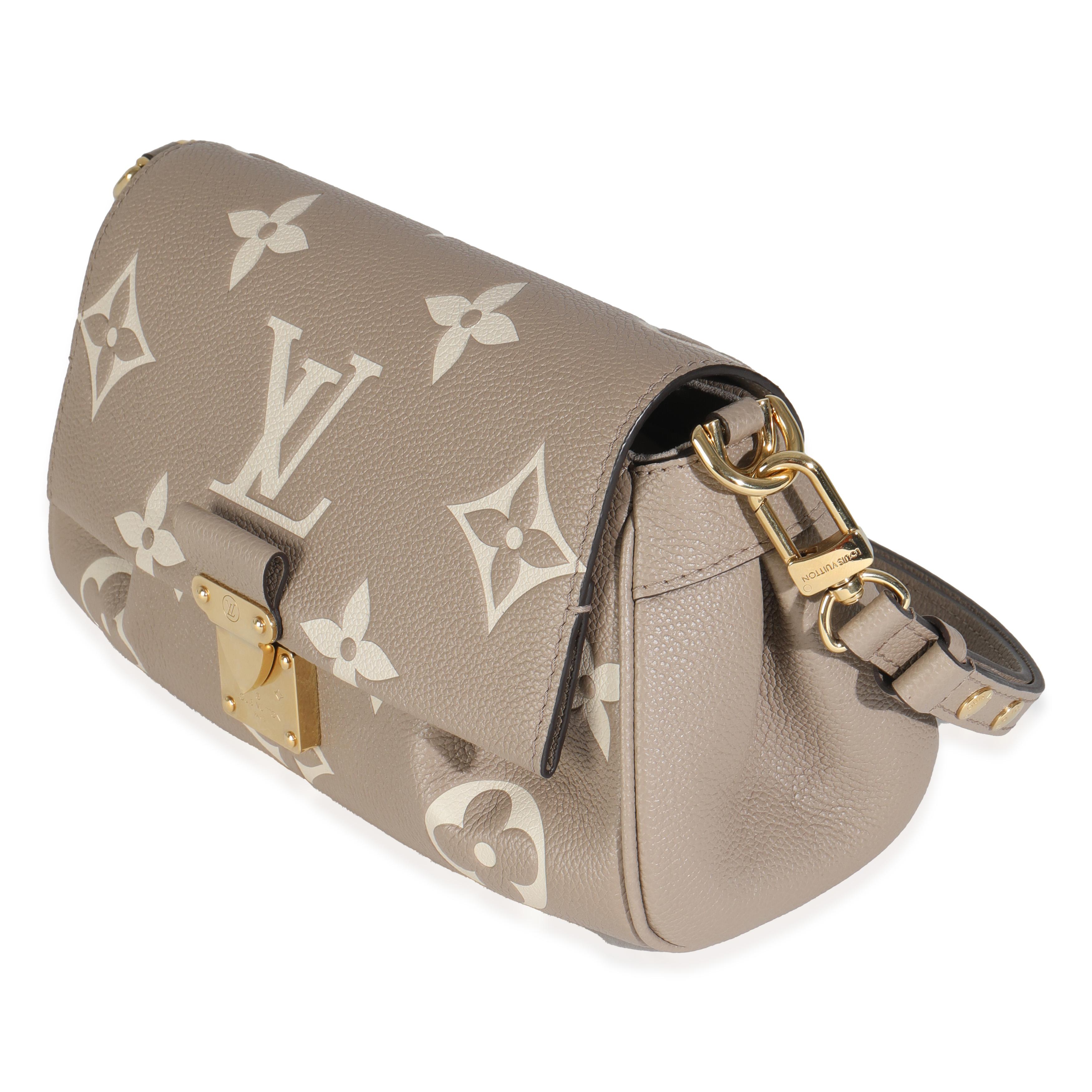 Brown Louis Vuitton Tourterelle Creme Empreinte Monogram Giant Favorite