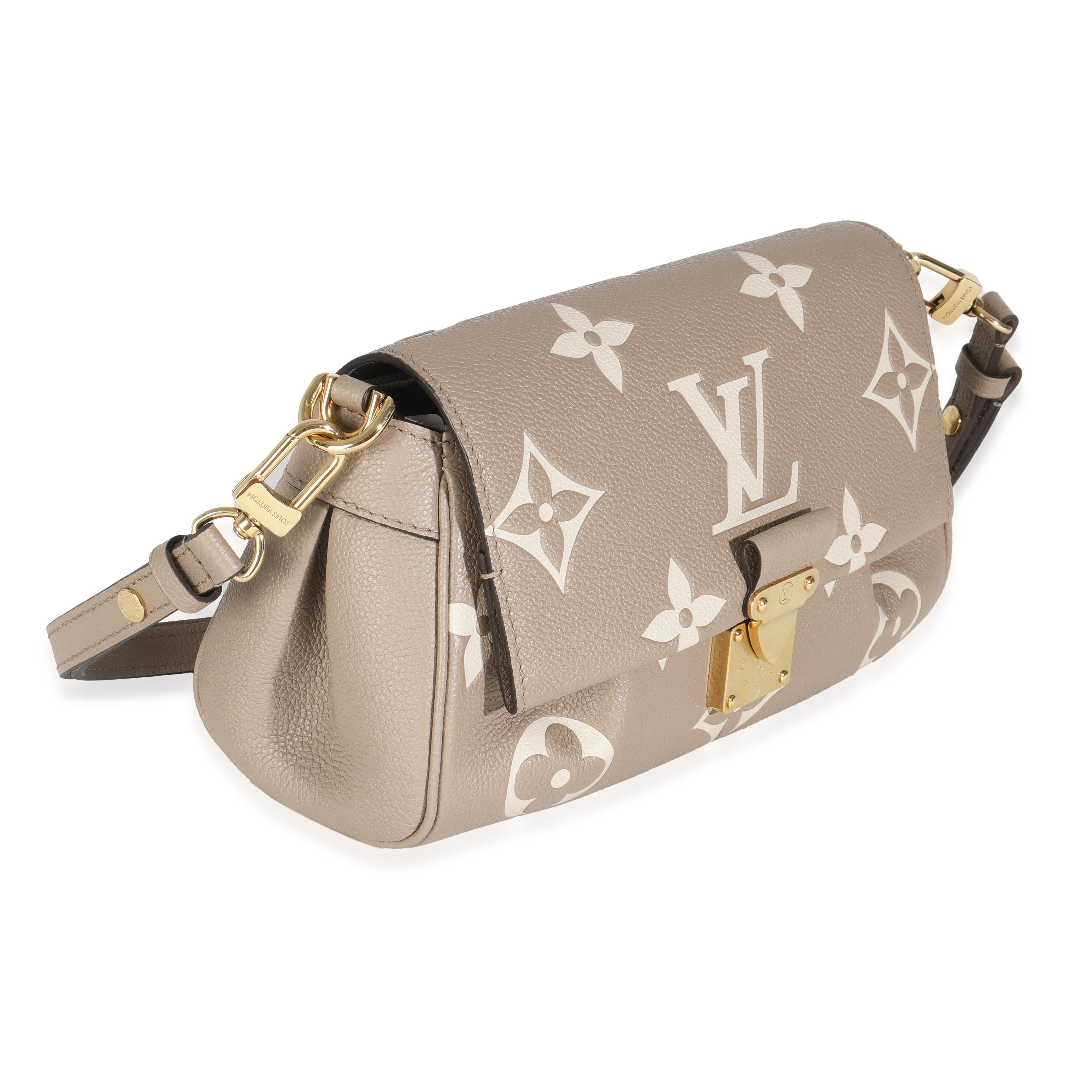 Louis Vuitton Tourterelle Creme Empreinte Monogram Giant Favorite In Excellent Condition In New York, NY