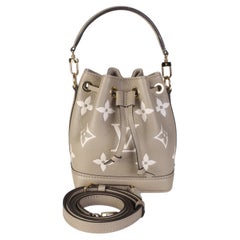 Louis Vuitton Tourterelle Creme Empreinte Monogram Giant Nano Noe
