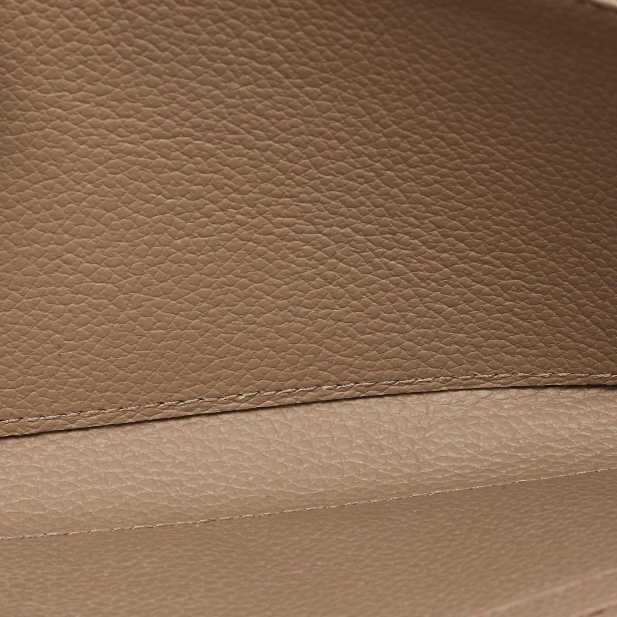 Louis Vuitton Tourterelle/Creme Monogram Empreinte Leather Zippy Wallet 2