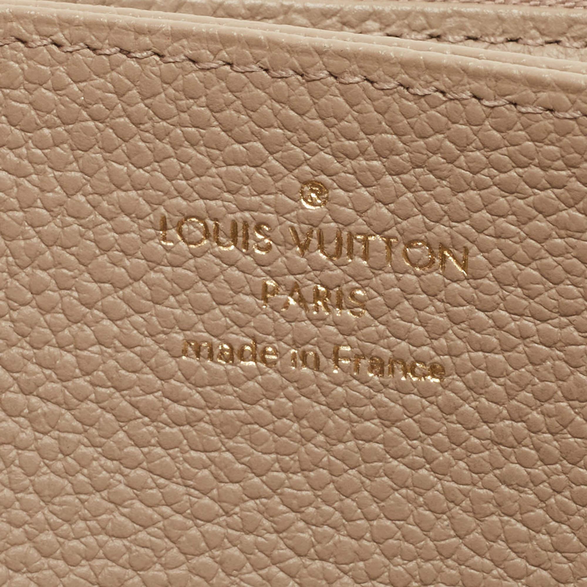 Louis Vuitton Tourterelle/Creme Monogram Empreinte Leather Zippy Wallet 3