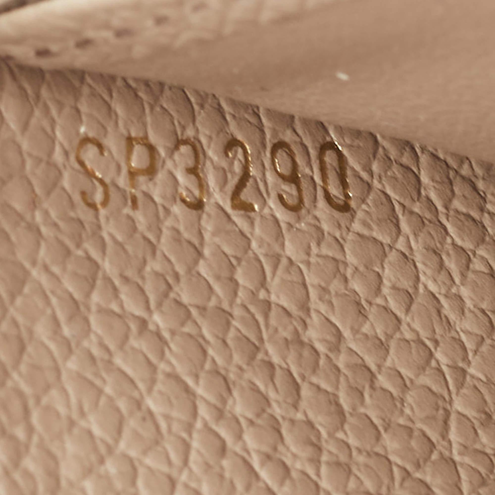 Louis Vuitton Tourterelle/Creme Monogram Empreinte Leather Zippy Wallet 4