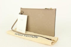 Louis Vuitton Tourterelle Empreinte Monogram Giant Neverfull Pochette MM/GM 816l