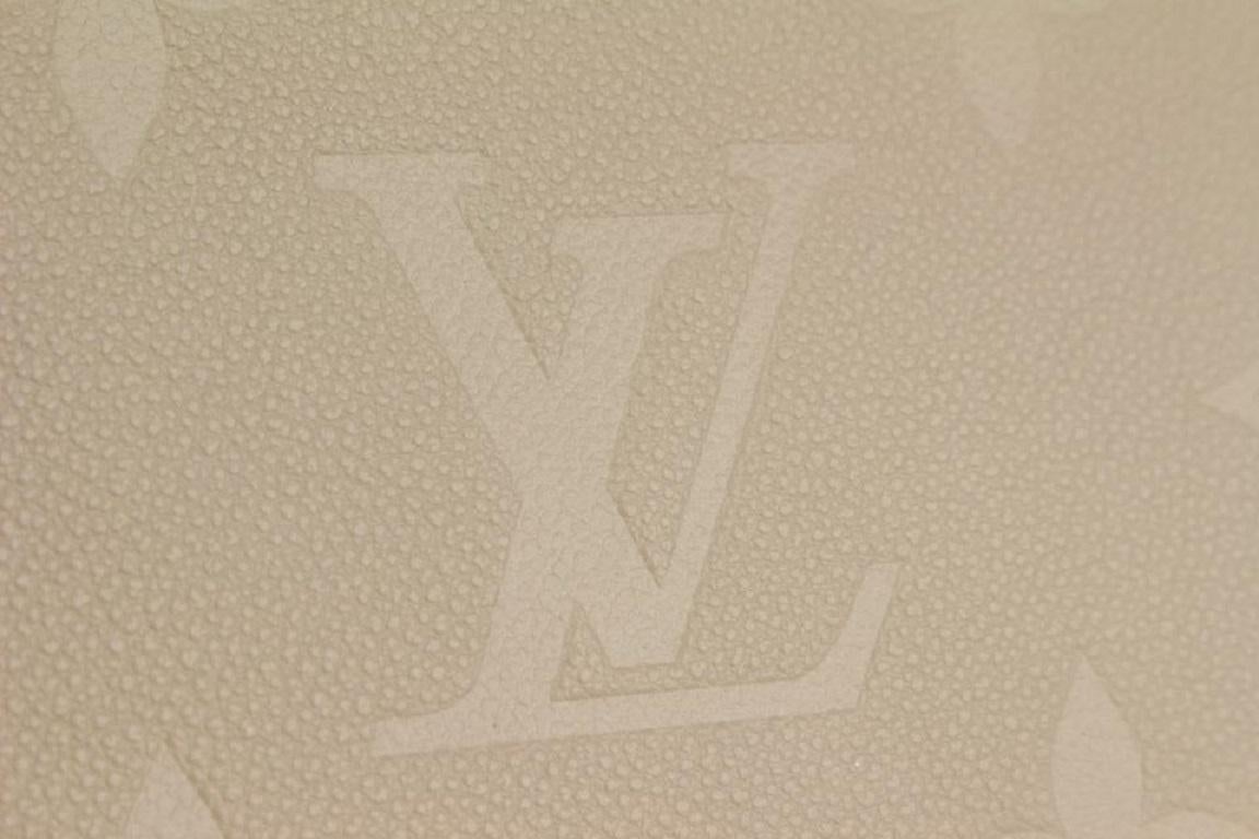 Louis Vuitton Tourterelle Empreinte Monogramme Giant Neverfull Pochette MM/GM 816l Pour femmes en vente