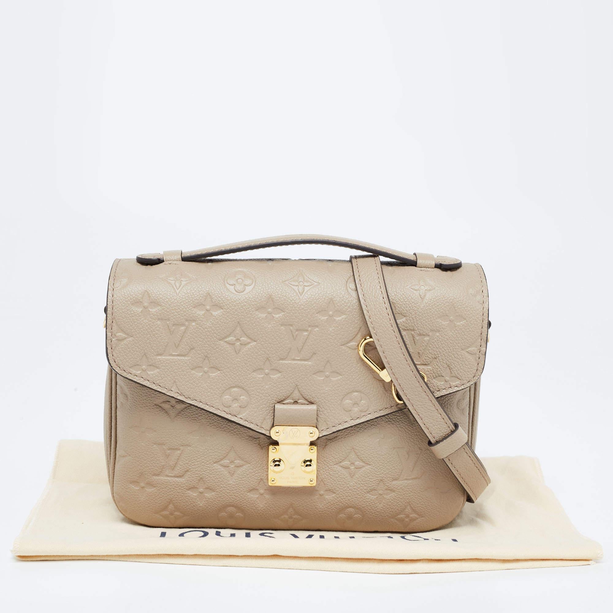 Louis Vuitton Tourterelle Monogram Empreinte Leather Pochette Metis Bag 7