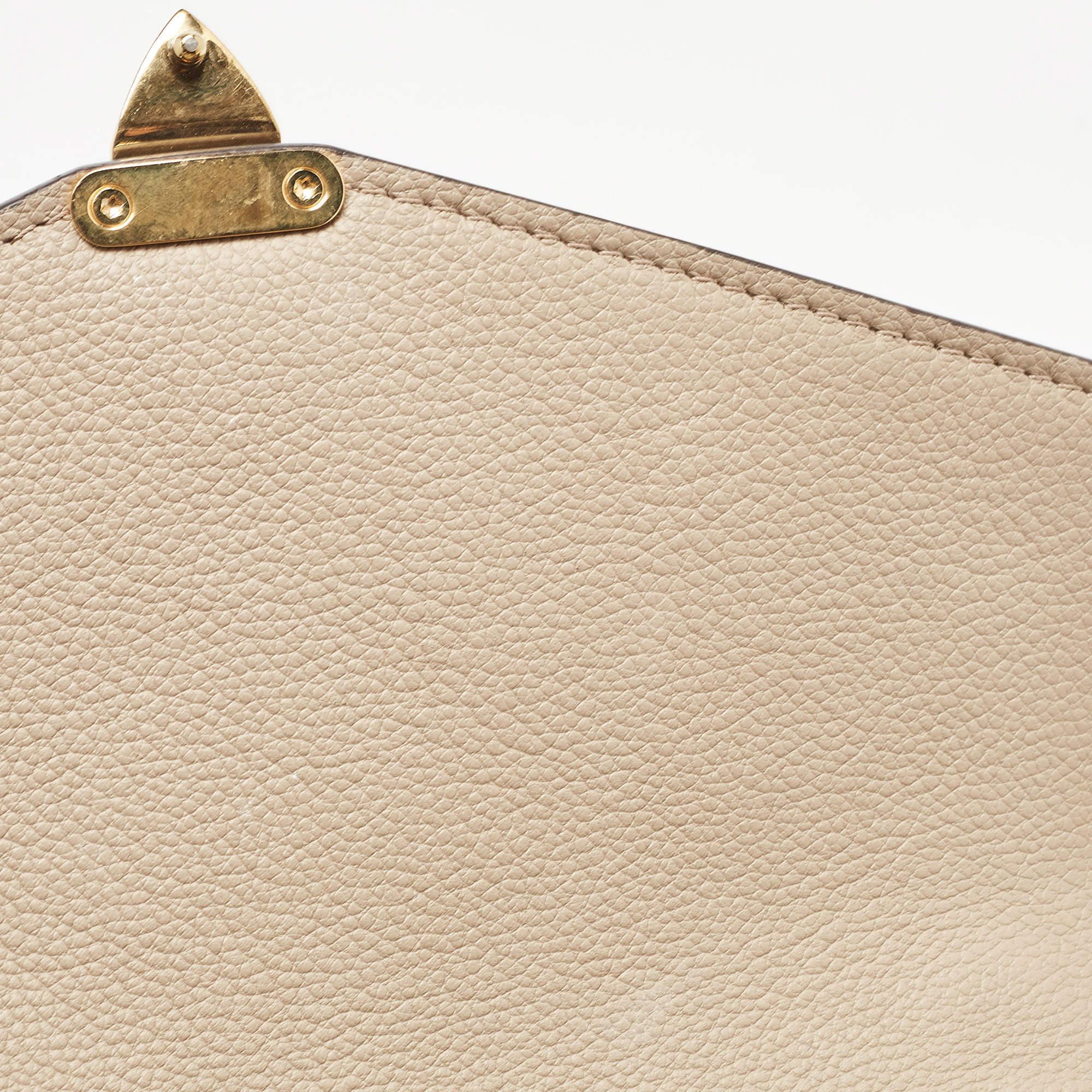Louis Vuitton Tourterelle Monogramm Empreinte Leder Pochette Metis Tasche aus Leder mit Monogramm 10