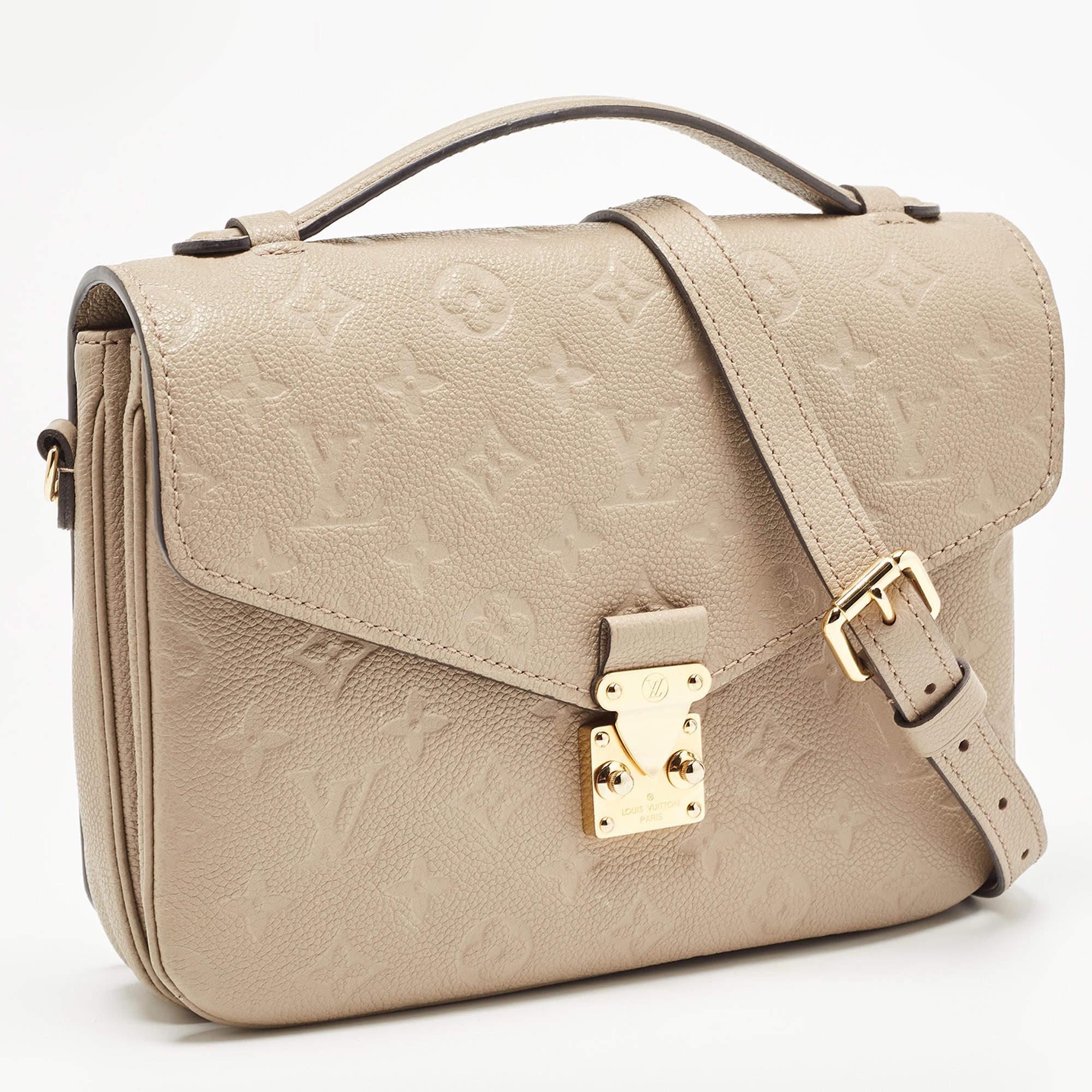 Louis Vuitton Tourterelle Monogram Empreinte Leather Pochette Metis Bag 15