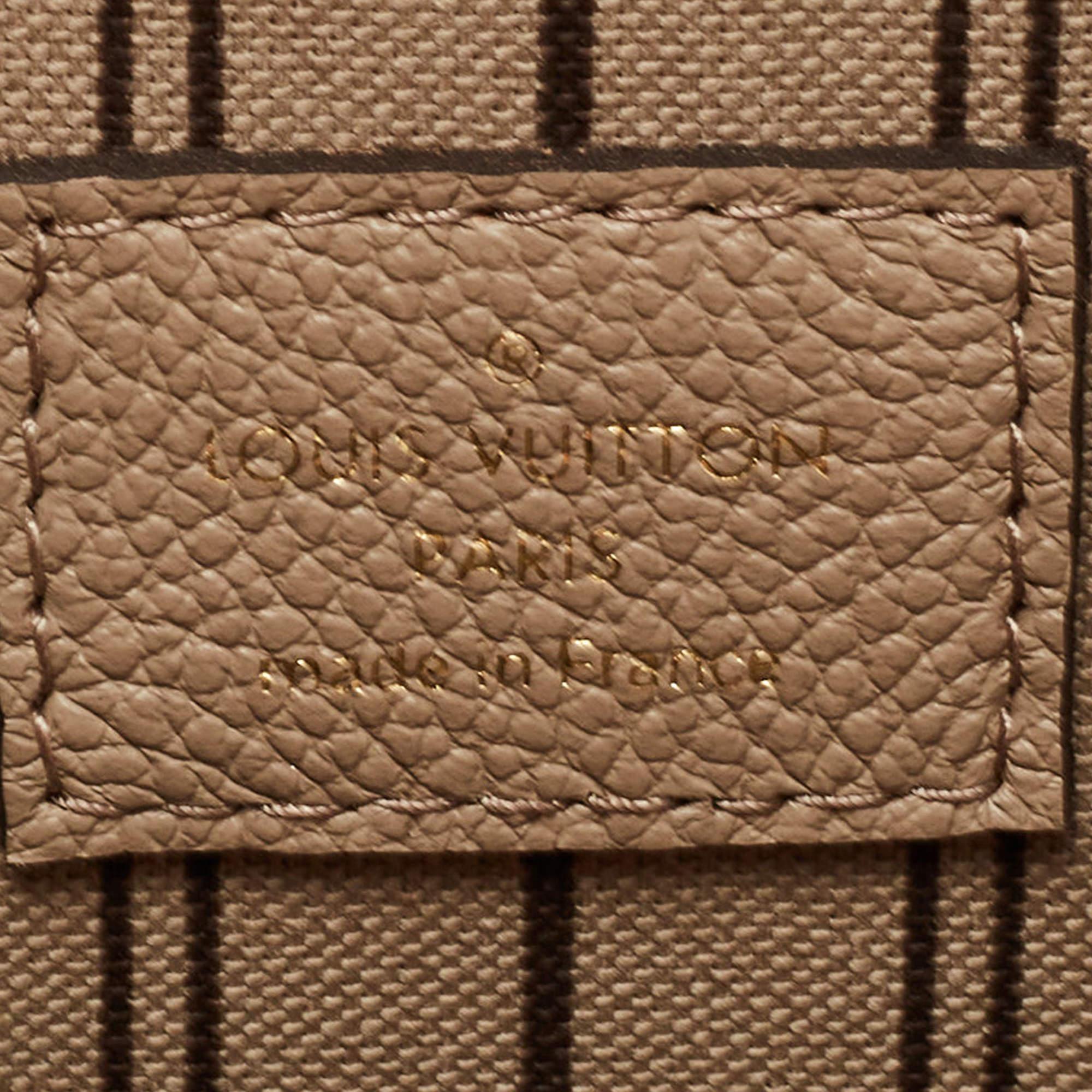 Louis Vuitton Tourterelle Monogramm Empreinte Leder Pochette Metis Tasche aus Leder mit Monogramm Damen