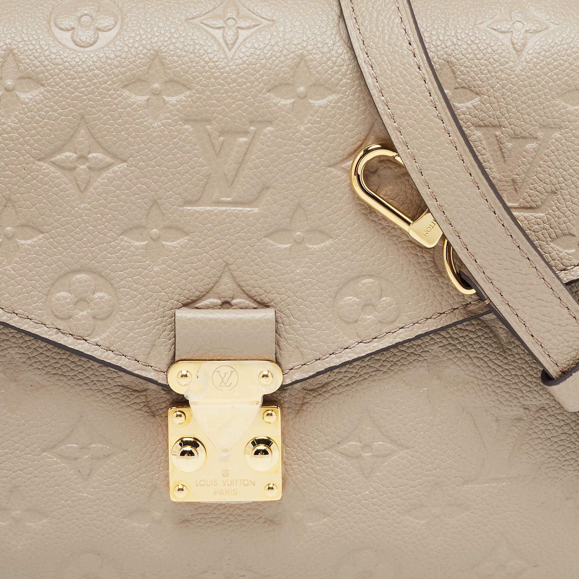 Louis Vuitton Tourterelle Monogram Empreinte Leather Pochette Metis Bag 4