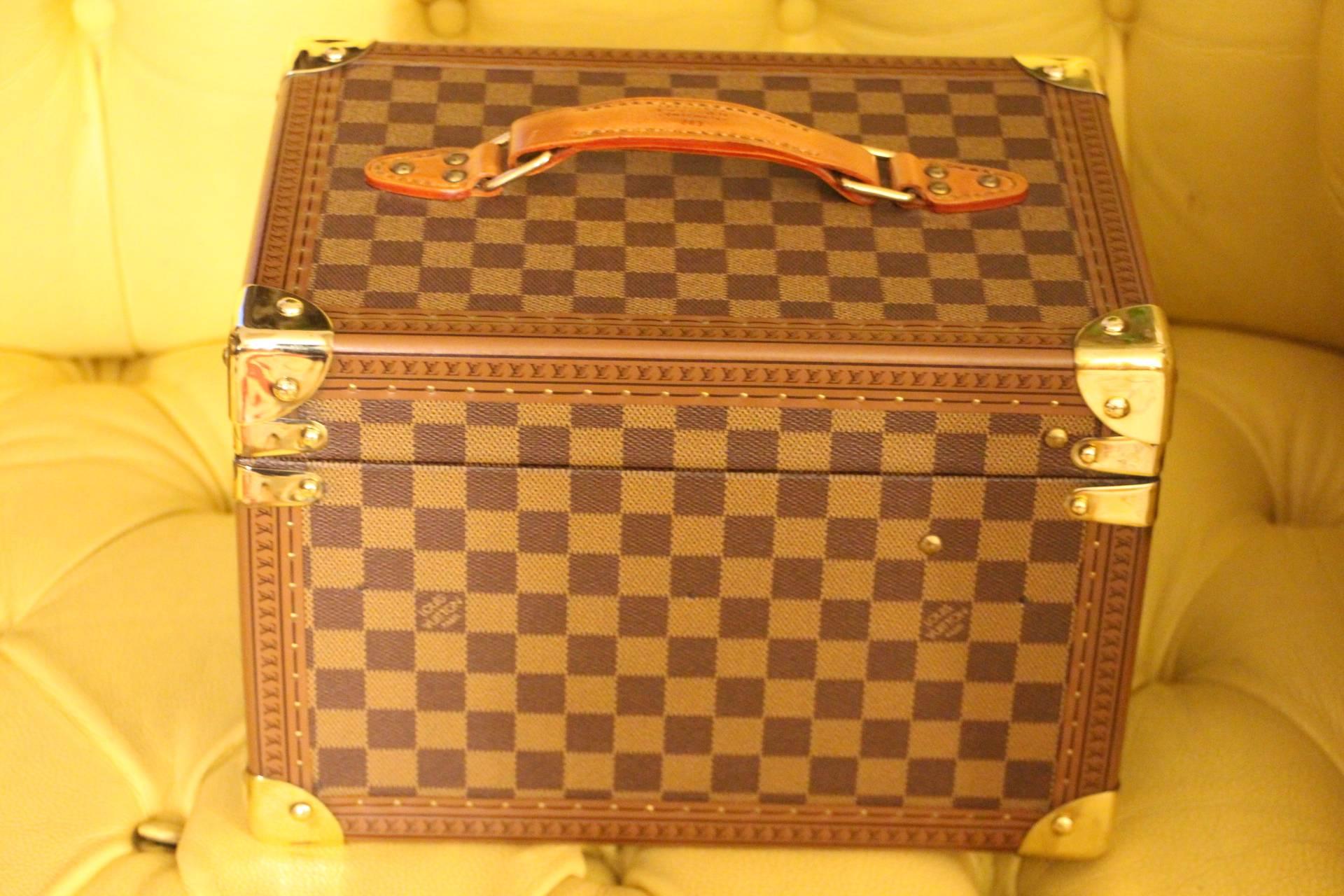 French Louis Vuitton Train Case in Checkers Canvas Special Edition