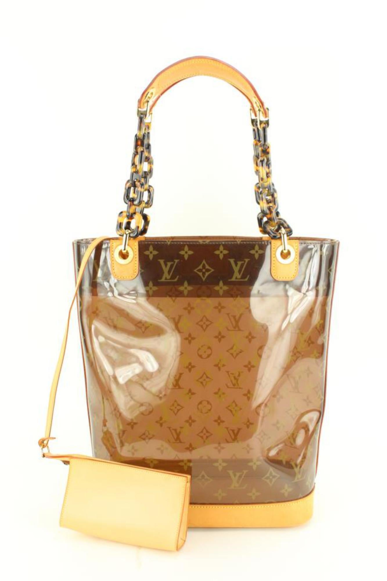 Louis Vuitton Clear Cabas Sac Ambre PM Translucent Tote Bag with Pouch  863158