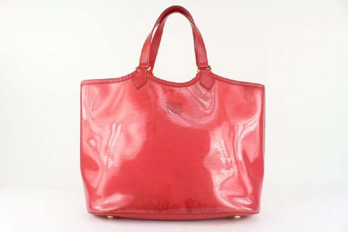 Louis Vuitton Translucent Red Epi Plage Lagoon Bay MM Clear Tote Bag 101lv27 1
