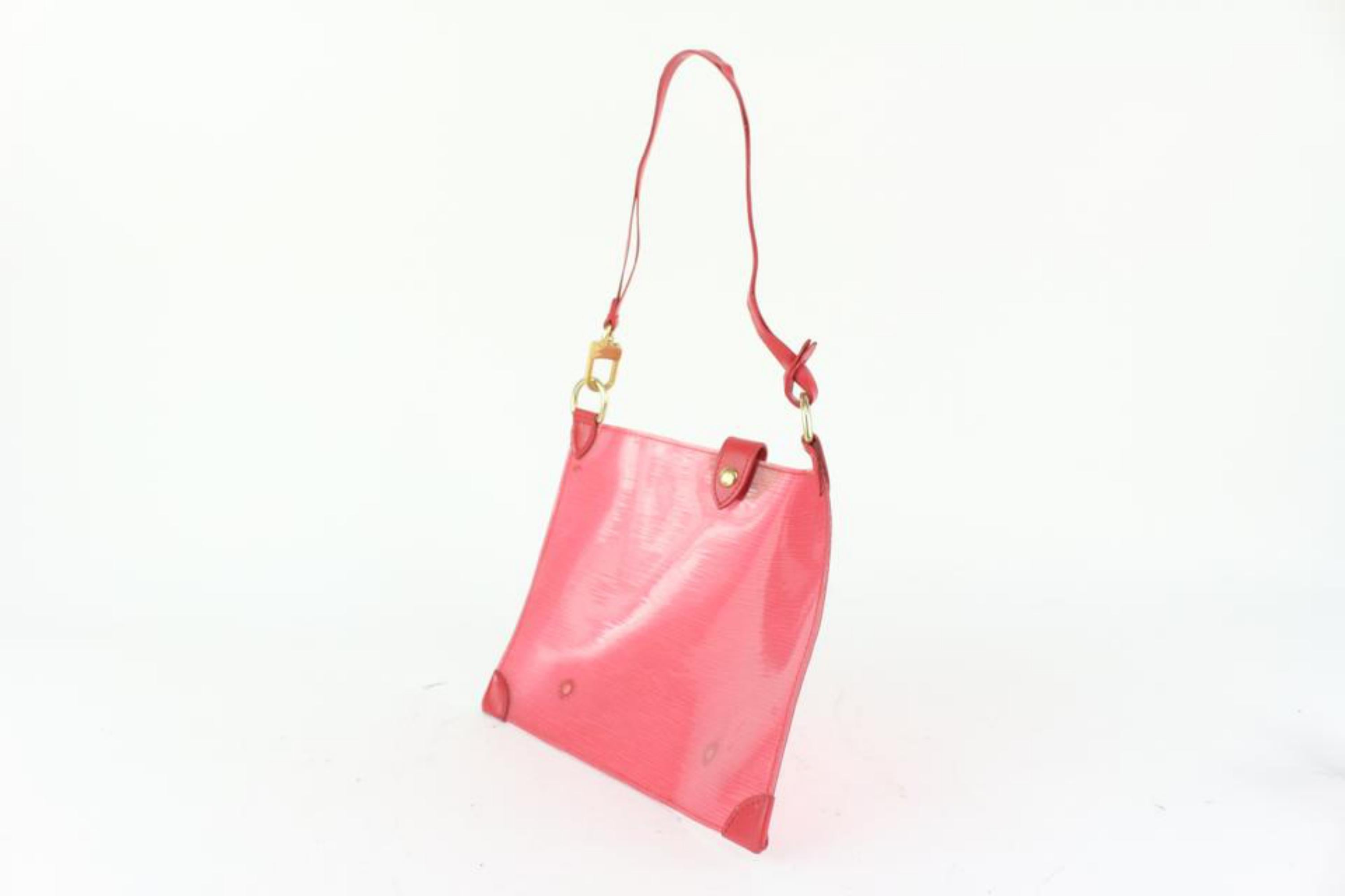Louis Vuitton Translucent Red Epi Plage Pochette Accessoires Clear Clutch 101lv2 5