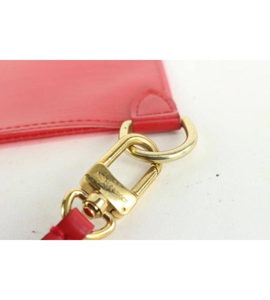 Louis Vuitton Translucent Red Epi Plage Pochette Accessoires Clear Clutch  For Sale 4
