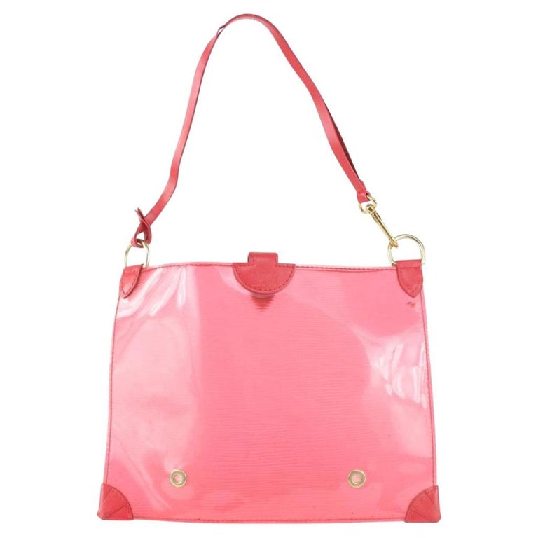 Louis Vuitton Pochette Vernis Ikat Accessories Nm Rose Velours 23lz1130  Pink Patent Leather Clutch