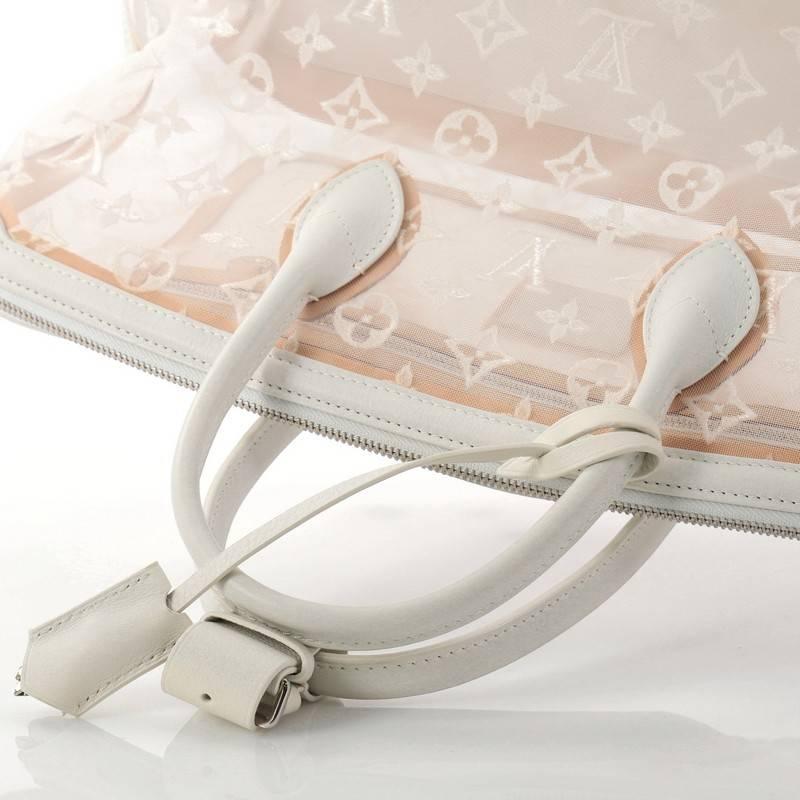 Louis Vuitton Transparence Lockit Handbag Mesh and Leather East West 2