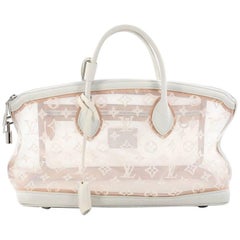 Louis Vuitton Transparence Lockit Handbag Mesh and Leather East West