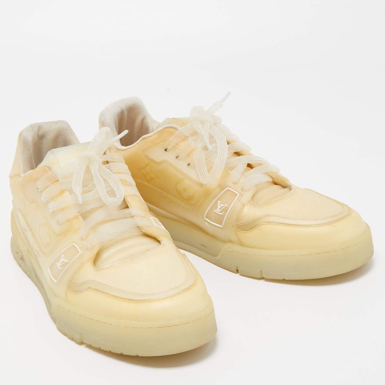 LV Trainer Sneaker White 1A8100  Black trainer shoes, Sneakers
