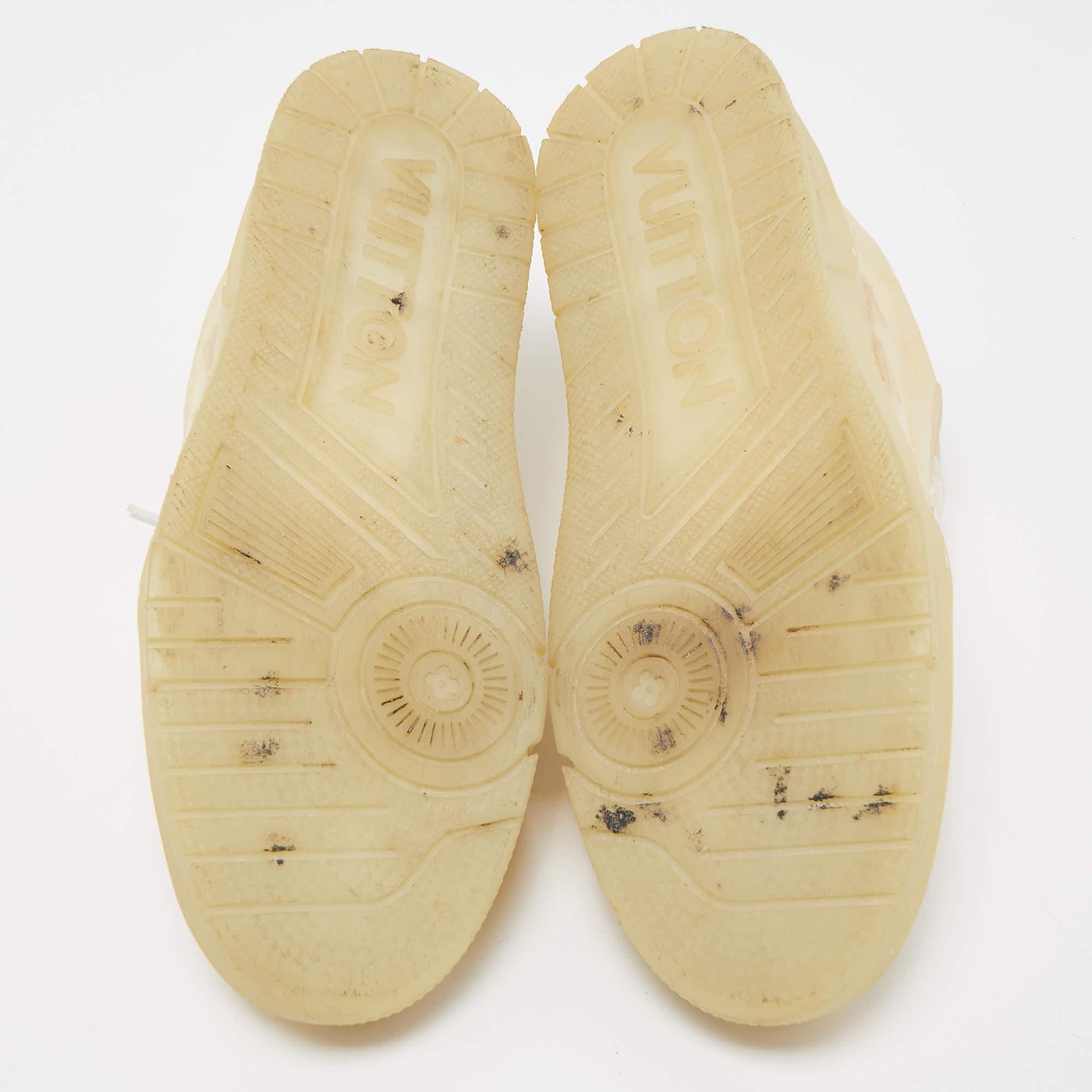 Louis Vuitton Transparent/Beige Monogram PVC Trainer Sneakers Size 41 In Good Condition In Dubai, Al Qouz 2