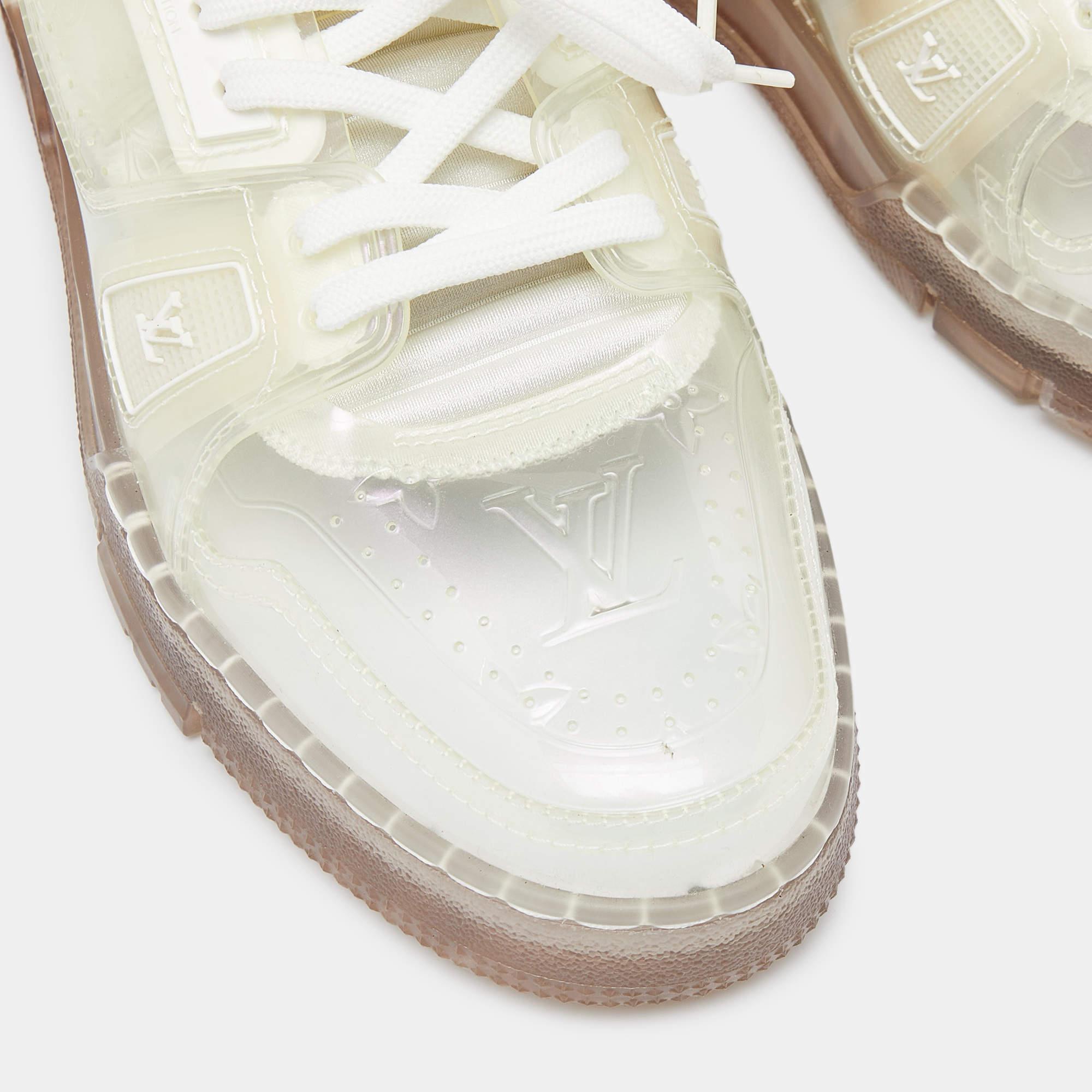 Louis Vuitton Transparent Monogram PVC Trainer Sneakers Size 41 2