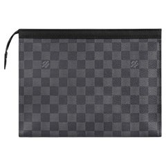 Louis Vuitton Travel Pouch MM Checkered Graphite Canvas