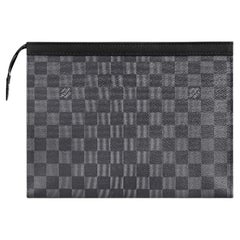 Louis Vuitton Travel Pouch MM Checkered Graphite Canvas