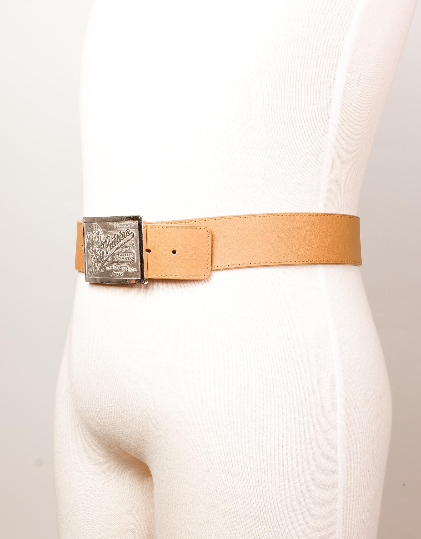 tan louis vuitton belt