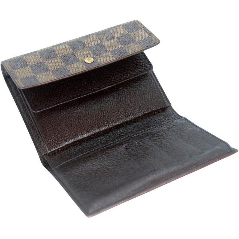 Used louis vuitton porte tresor etui papier wallet - LEATHER