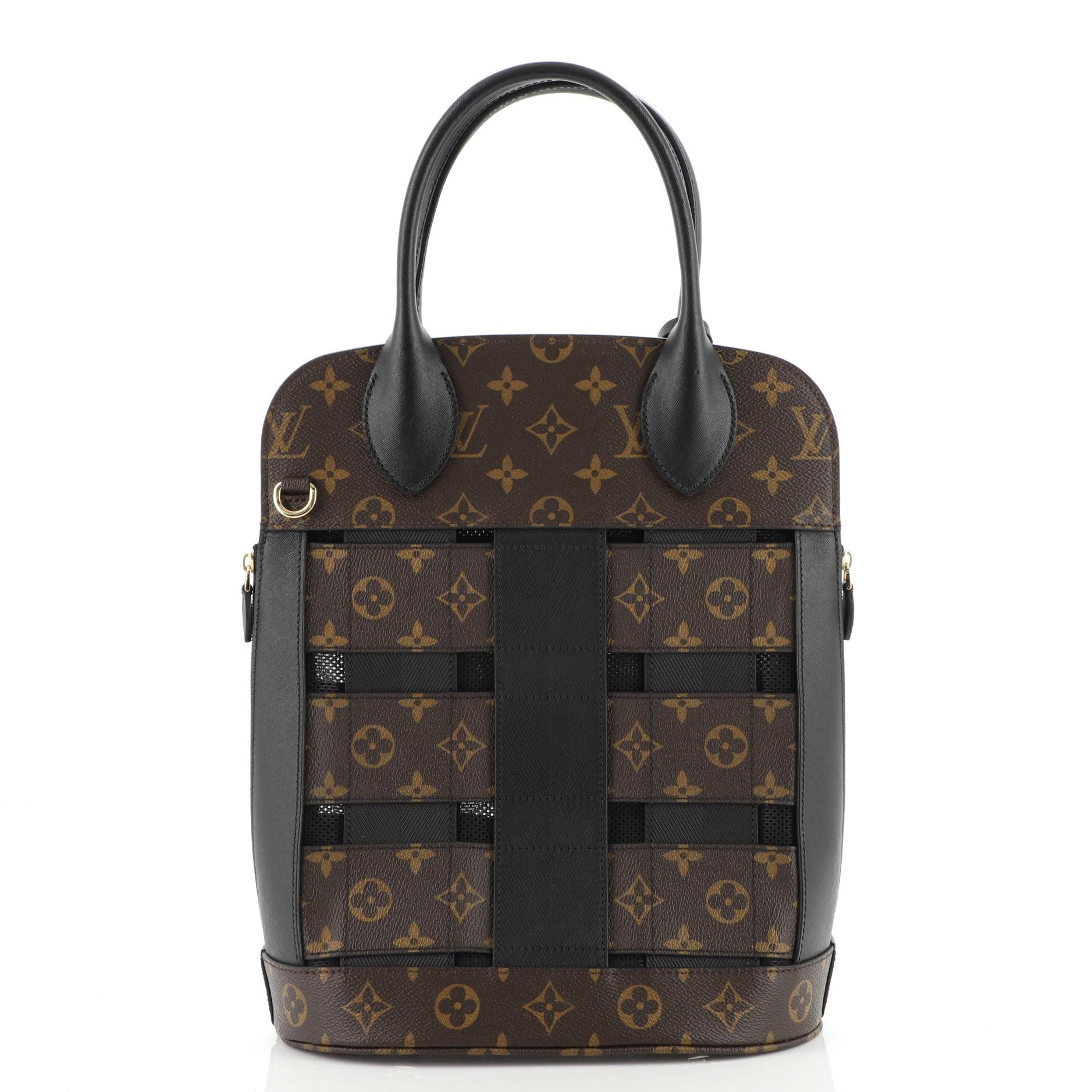 Black Louis Vuitton Tressage Tote Monogram Canvas MM