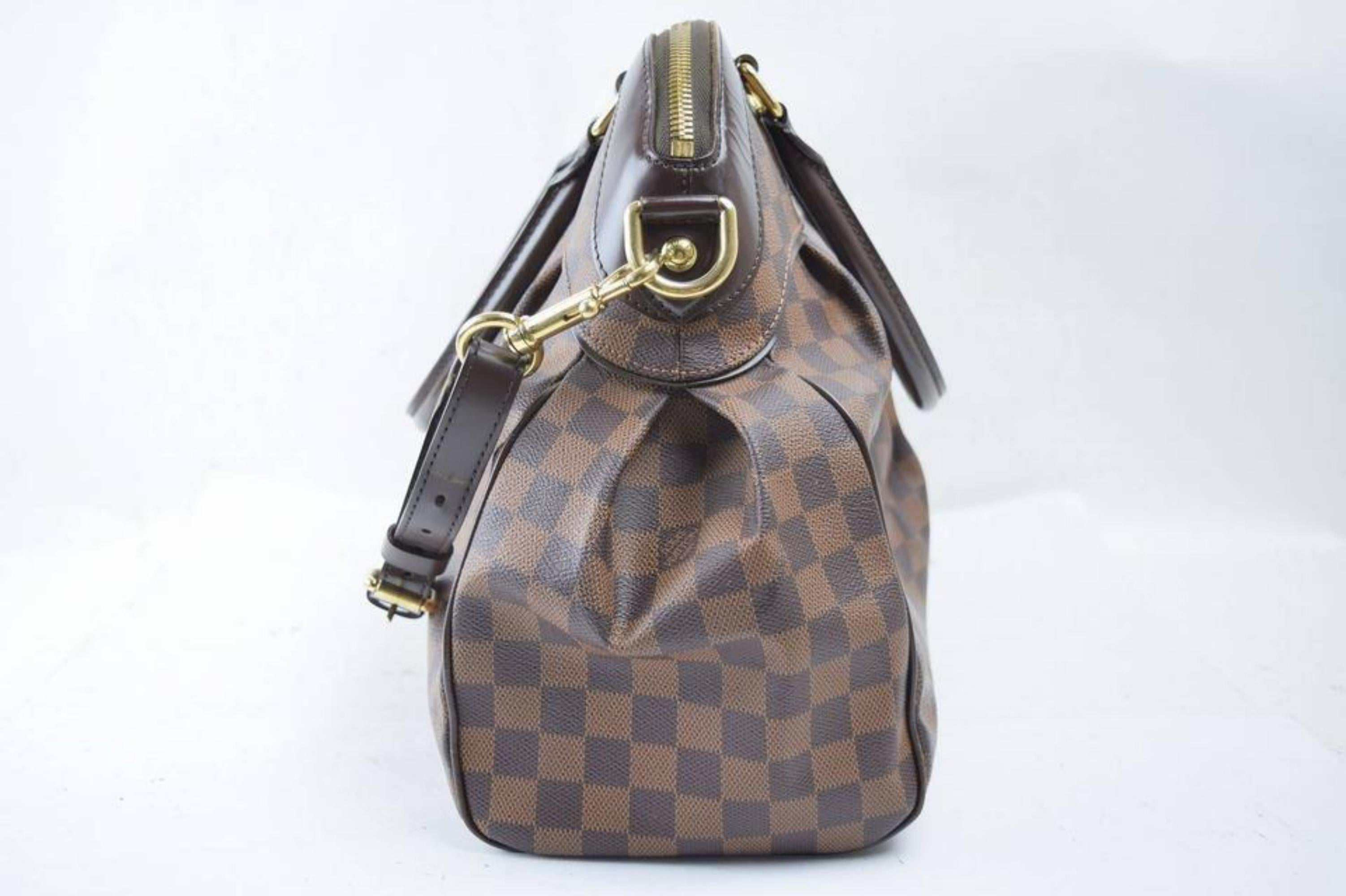 Louis Vuitton Trevi Damier Ebene Gm 2way 868992 Brown Coated Canvas Tote For Sale 6