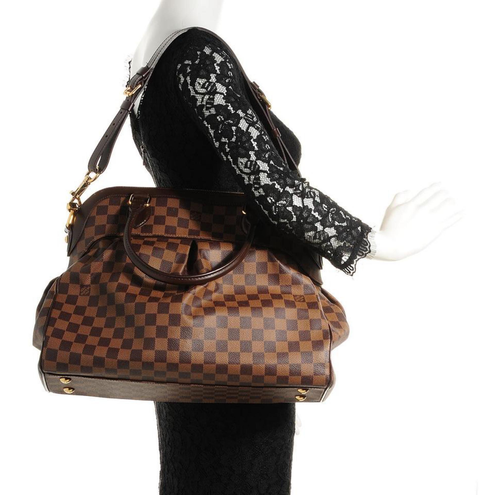 Louis Vuitton Trevi Damier Ebene Gm 2way 868992 Brown Coated Canvas Tote  For Sale at 1stDibs