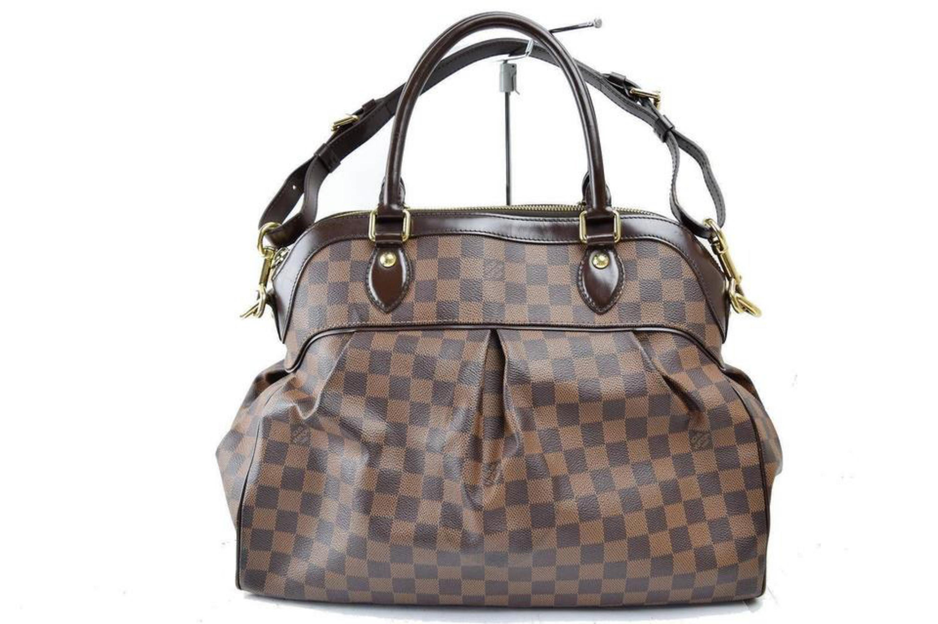 Louis Vuitton Trevi Damier Ebene Gm 2way 868992 Brown Coated Canvas Tote For Sale 3
