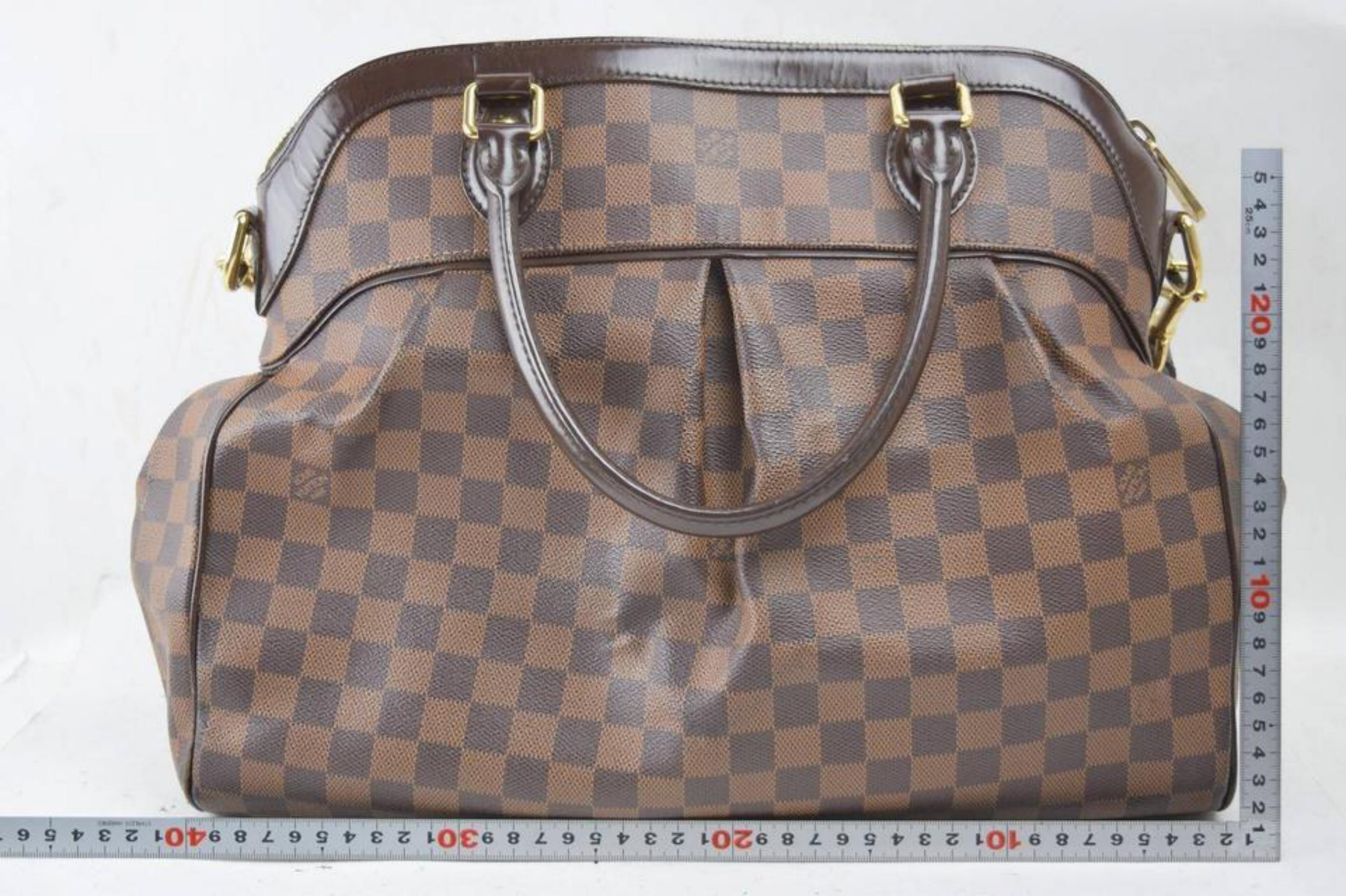Louis Vuitton Trevi Damier Ebene Gm 2way 868992 Brown Coated Canvas Tote For Sale 4