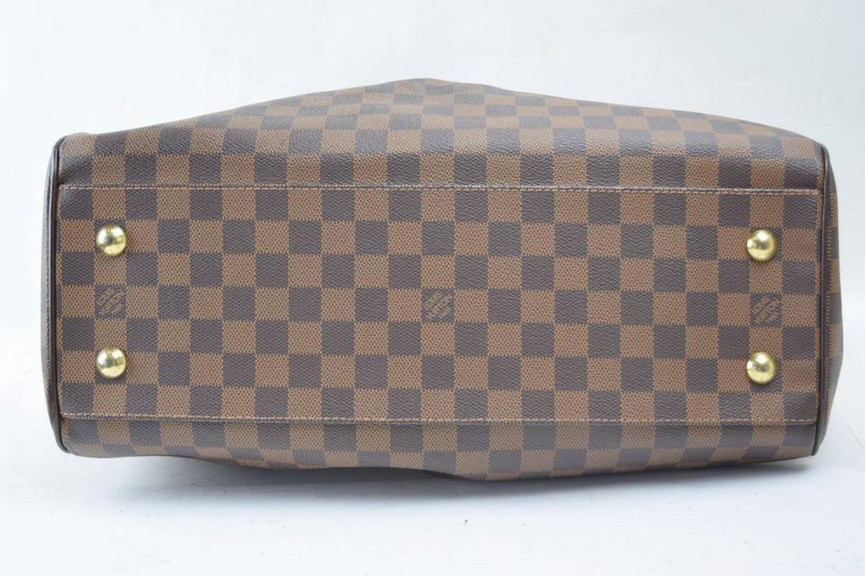 Louis Vuitton Trevi Damier Ebene Gm 2way 868992 Brown Coated Canvas Tote For Sale 5
