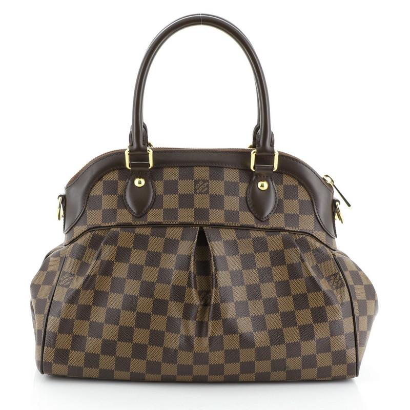 Black  Louis Vuitton Trevi Handbag Damier PM