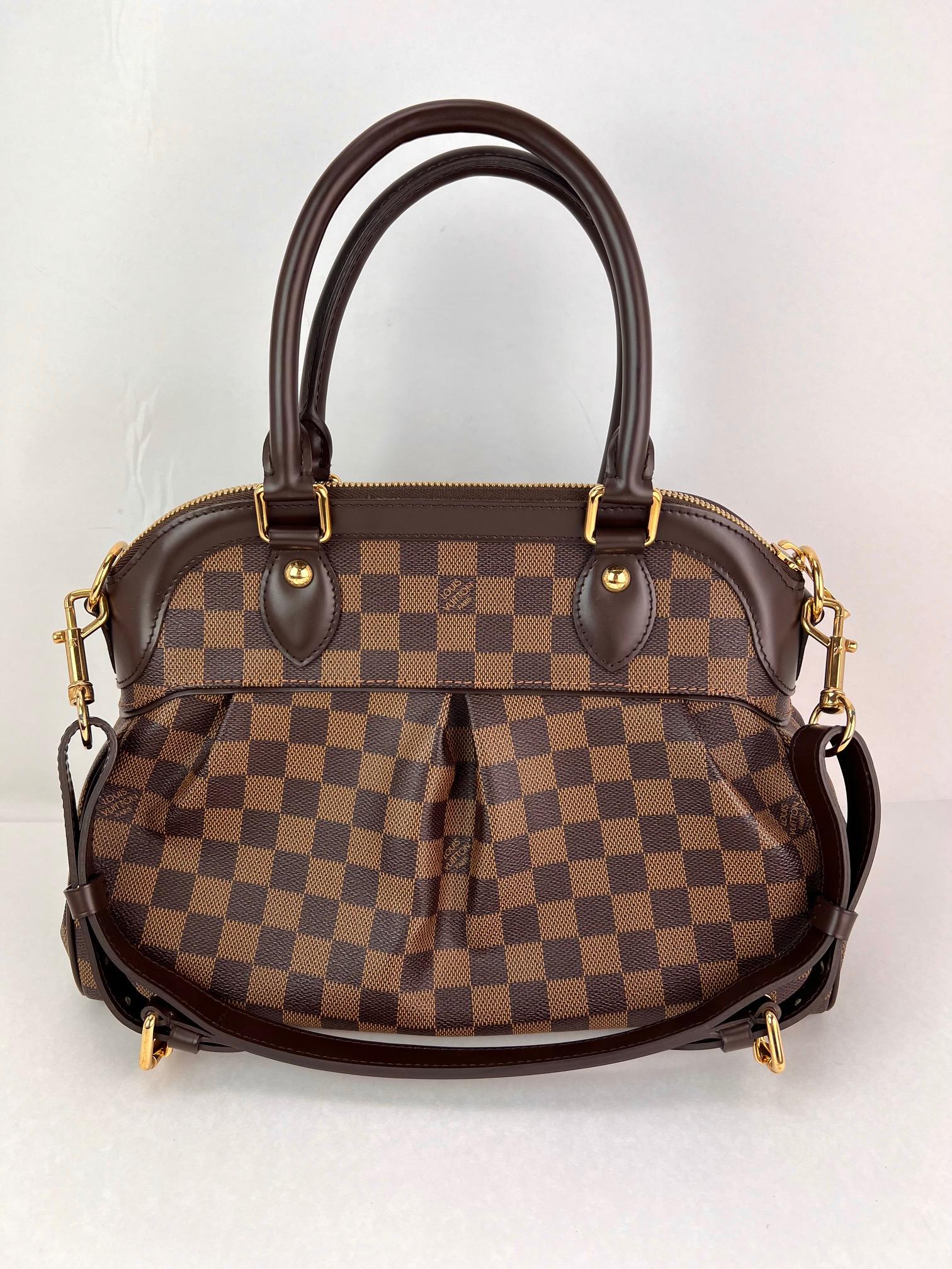 Louis Vuitton Trevi PM Damier Ebene Canvas Shoulder Hand Bag For Sale 7